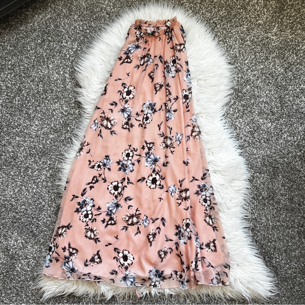 PinkBlush Pink Floral Sleeveless Maternity Trapeze Dress Size M